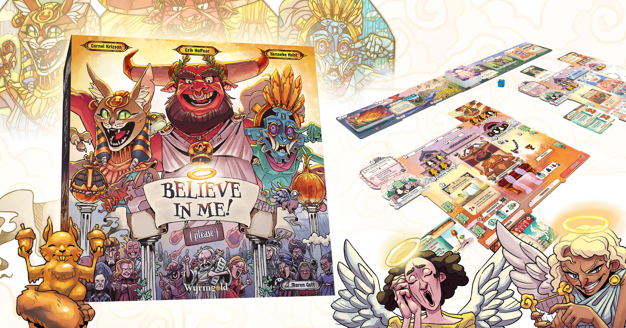 Voller Erfolg für die Crowdfunding-Kampagne zum göttlichen Brettspiel Believe in me! (please)